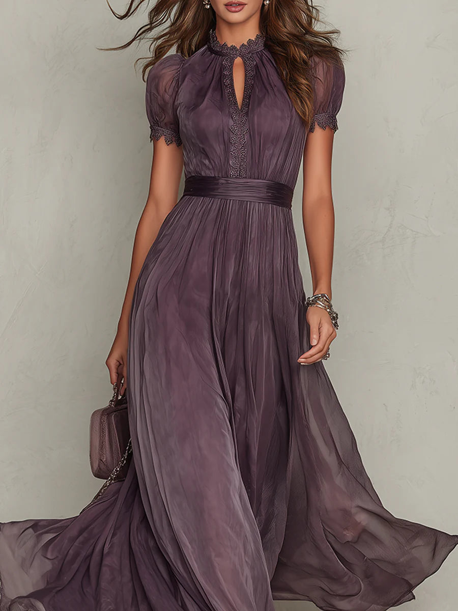 Women's Flowing Textured Maxi Dress with Lightweight Elegant Silhouette