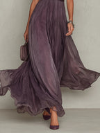 Women's Flowing Textured Maxi Dress with Lightweight Elegant Silhouette