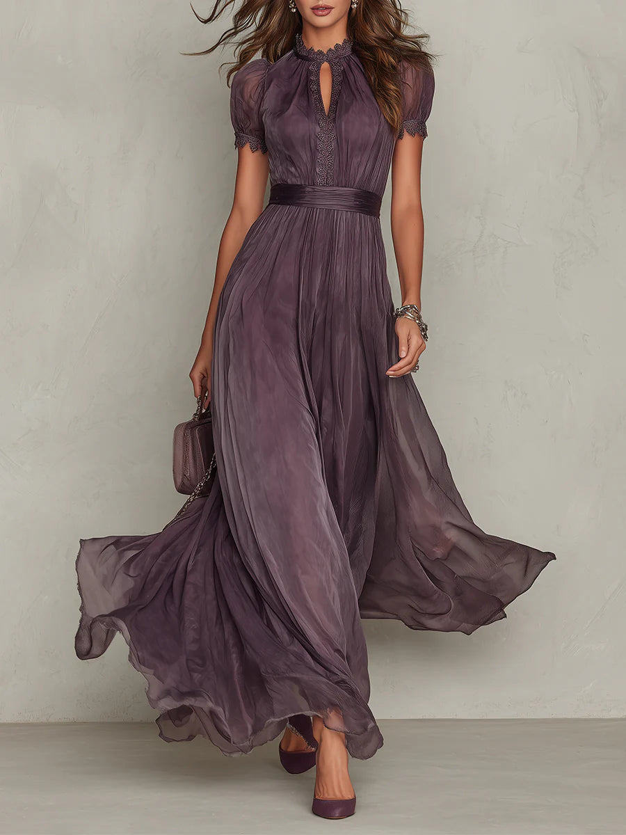 Women's Flowing Textured Maxi Dress with Lightweight Elegant Silhouette