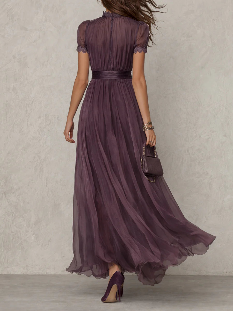 Women's Flowing Textured Maxi Dress with Lightweight Elegant Silhouette