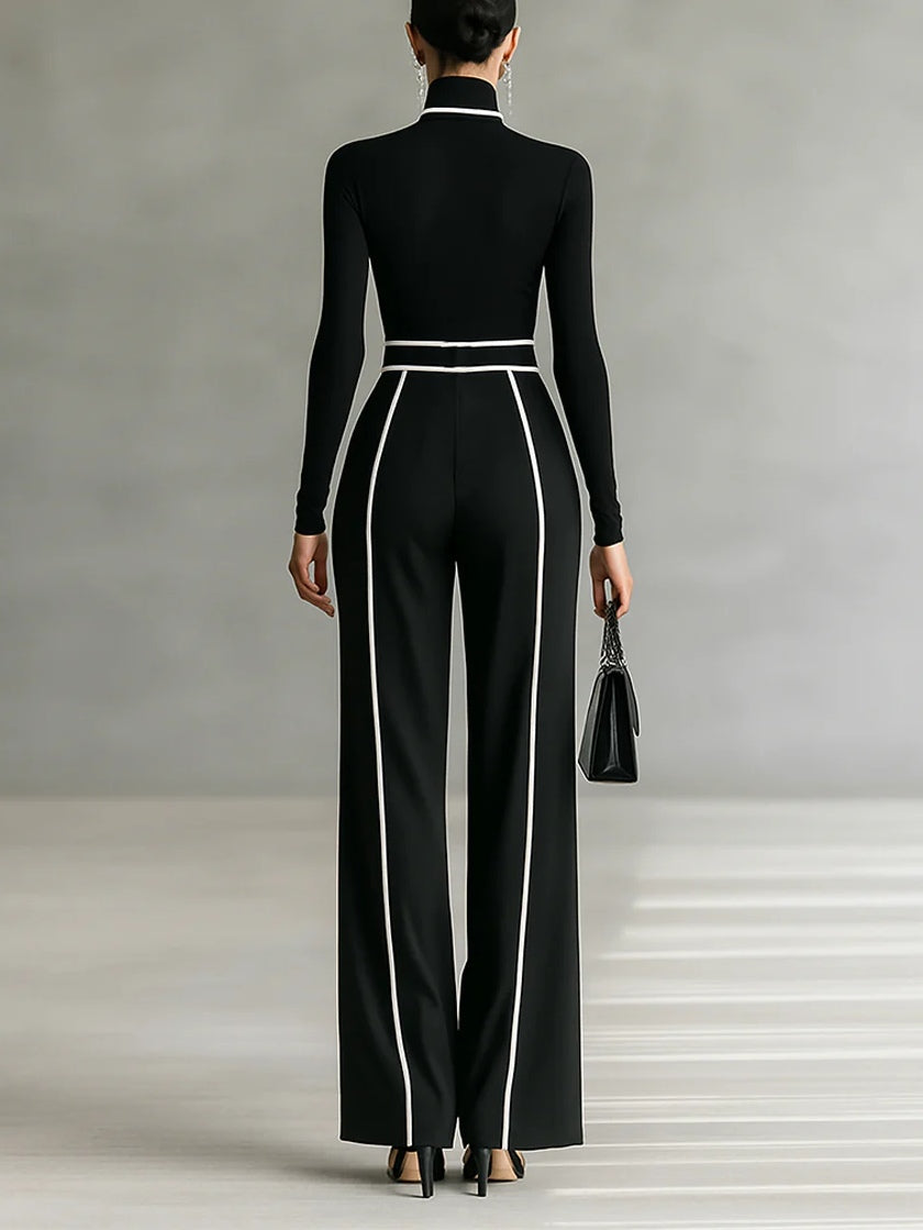 Women’s Contrast Trim Two-Piece Set