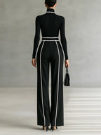 Women’s Contrast Trim Two-Piece Set