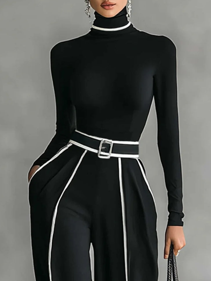 Women’s Contrast Trim Two-Piece Set