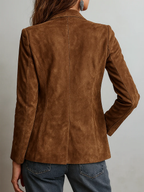 Women's Vintage-Style Blazer with Patch Pockets
