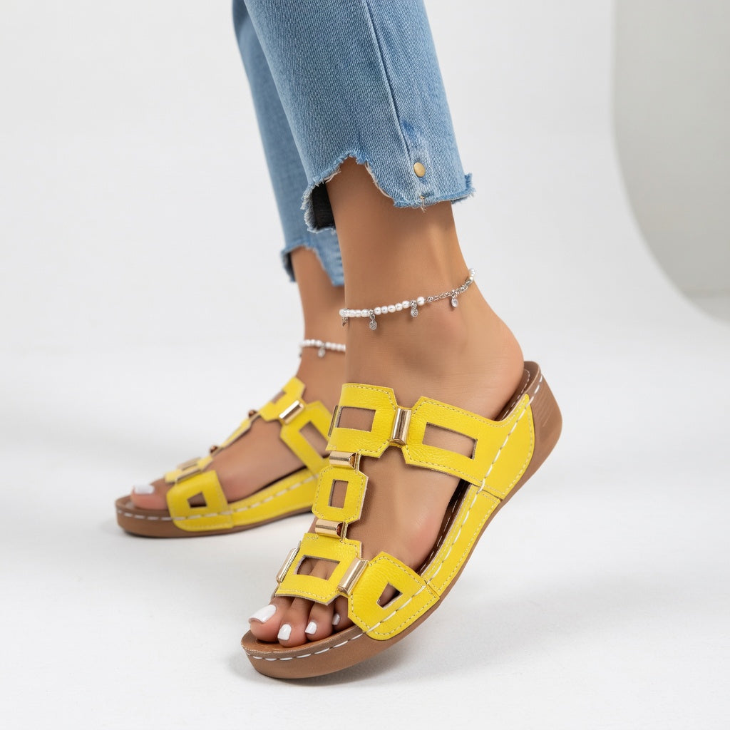 Women's Cutout Comfort Wedge Sandals