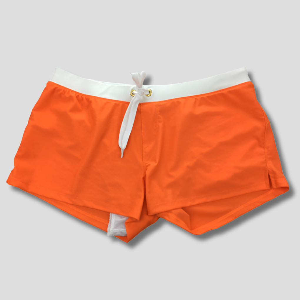 Men's Quick-Dry Swim Shorts with Stretch Fit and Drawstring Waist