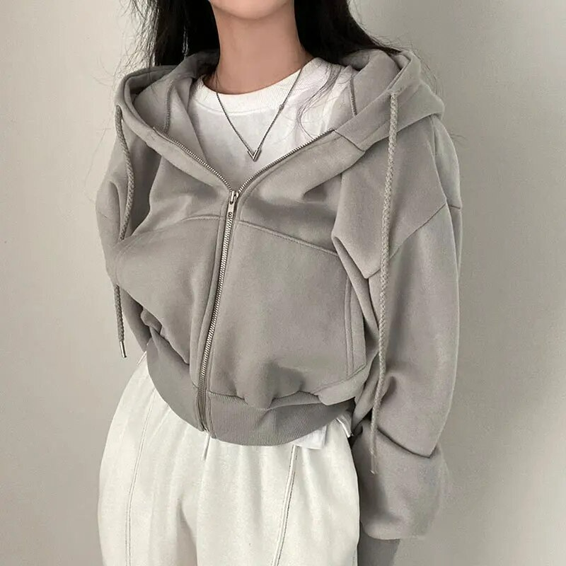Women's Oversized Zip-Up Hoodie