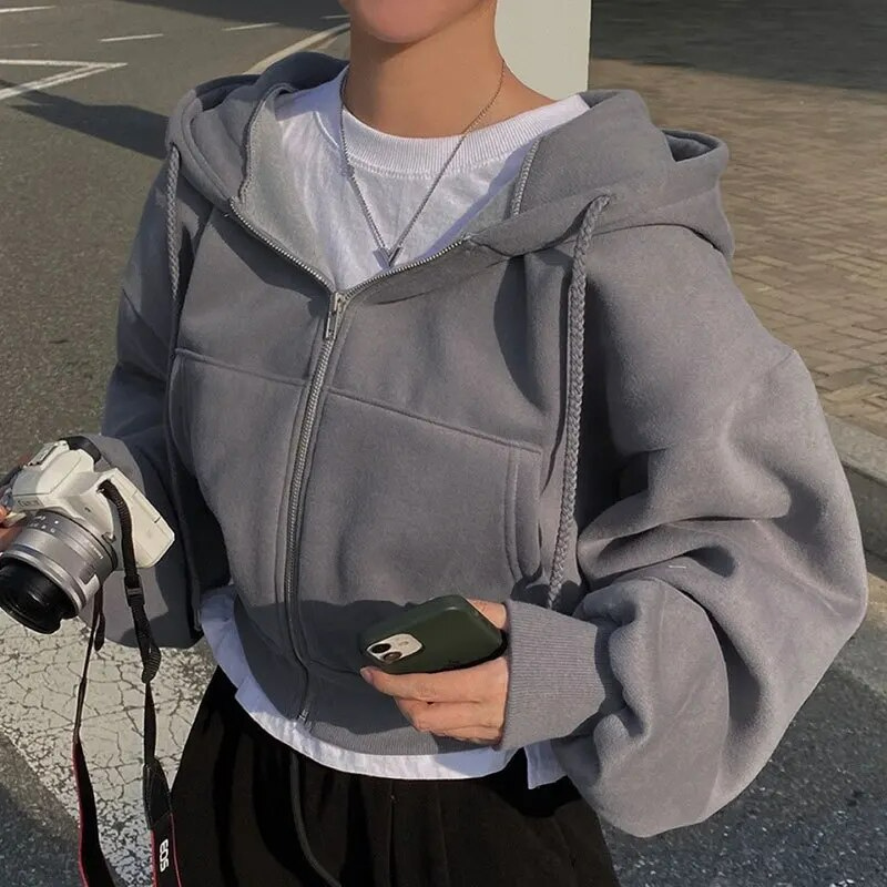 Women's Oversized Zip-Up Hoodie