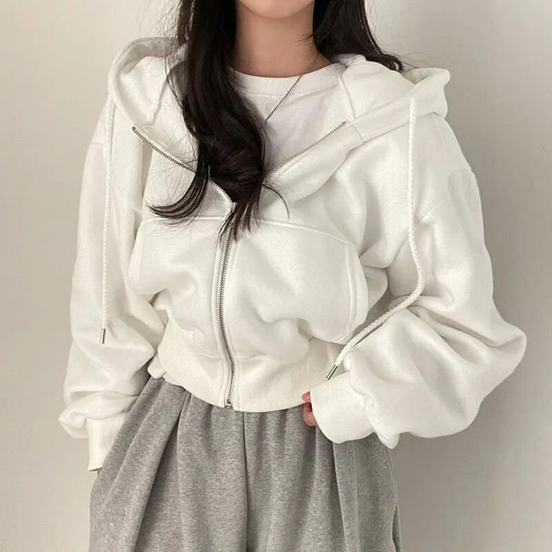 Women's Oversized Zip-Up Hoodie