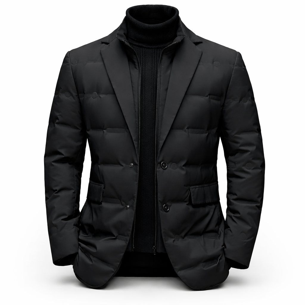 Herren-Steppblazer mit fallendem Revers