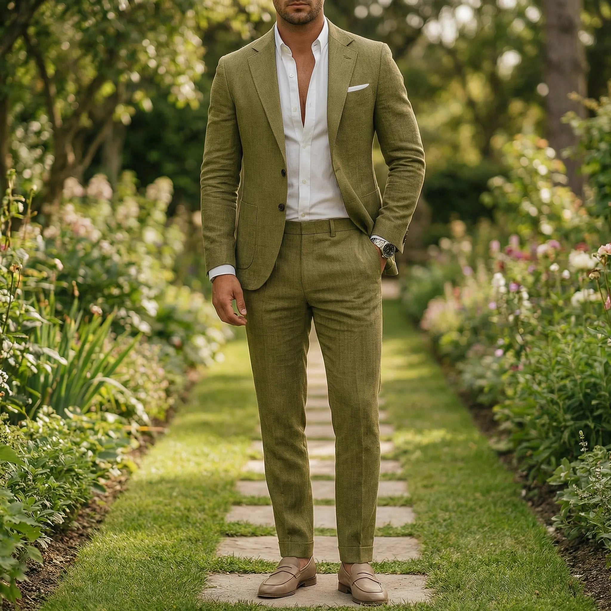 Herren-Zweiteiler mit maßgeschneidertem Blazer für Business und formelle Anlässe