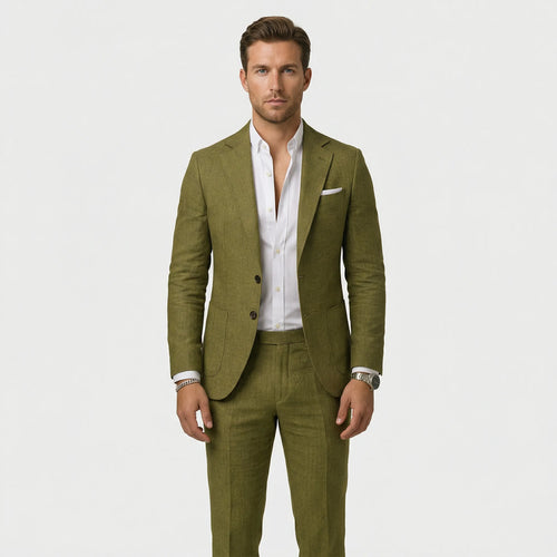 Costume deux pièces pour homme avec blazer ajusté, idéal pour le travail et les occasions formelles