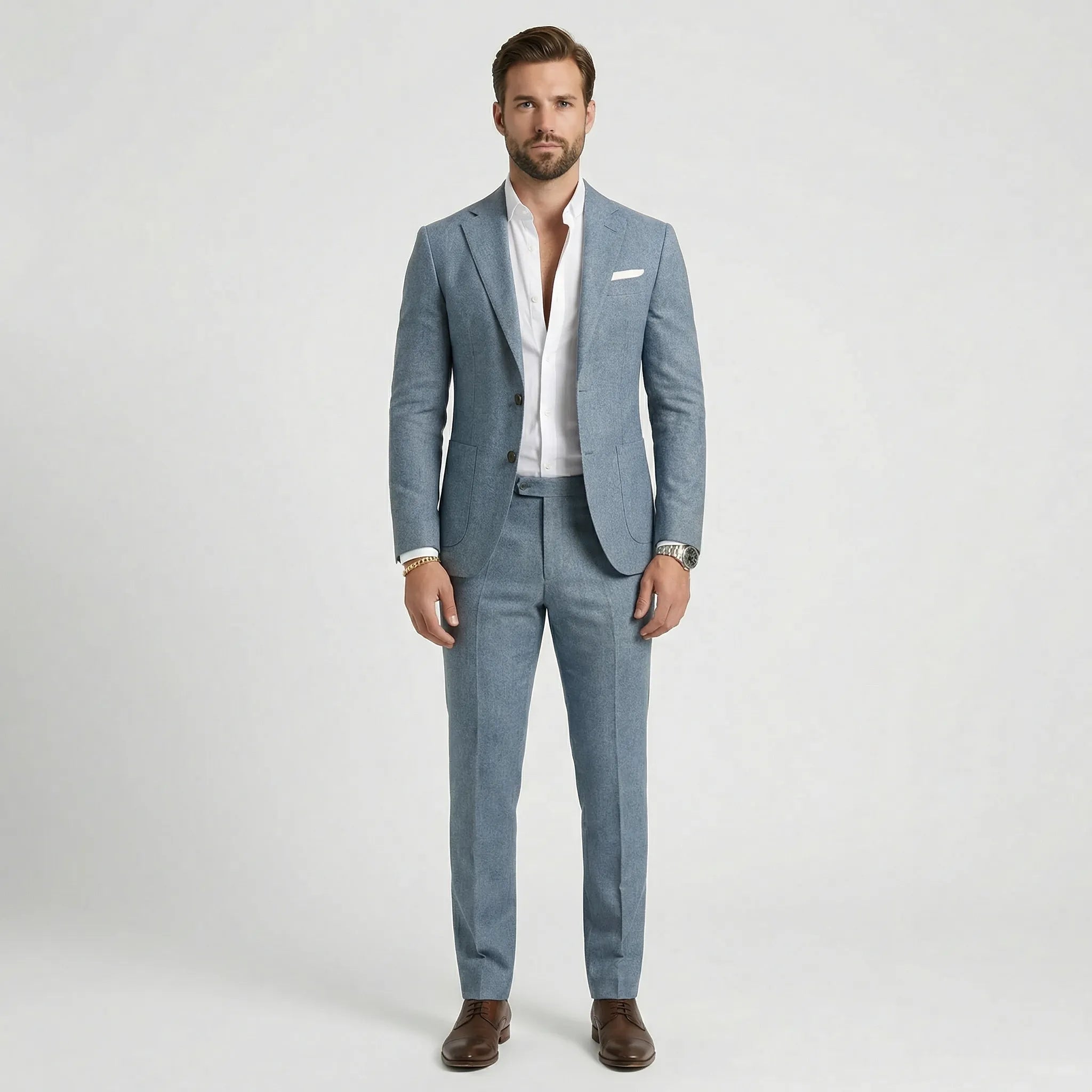 Herren-Zweiteiler mit maßgeschneidertem Blazer für Business und formelle Anlässe
