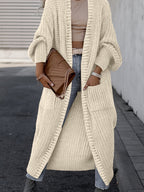 Women’s Longline Open-Front Knit Cardigan