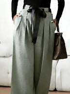 Women’s High Waist Pleated Wide Leg Pants
