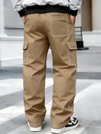 Men's Contrast Stitch Cargo Trousers