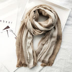 Men’s Two-Tone Textured Fringed Scarf