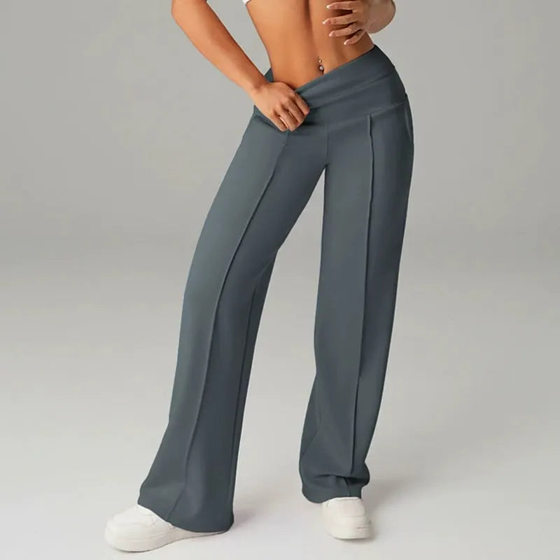 Women's High-Waisted Wide-Leg Trousers