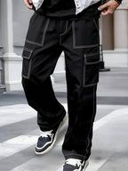 Men's Contrast Stitch Cargo Trousers