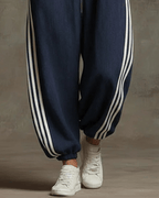 Damen-Jumpsuit mit Reißverschluss vorne und lockerem Jogger-Stil