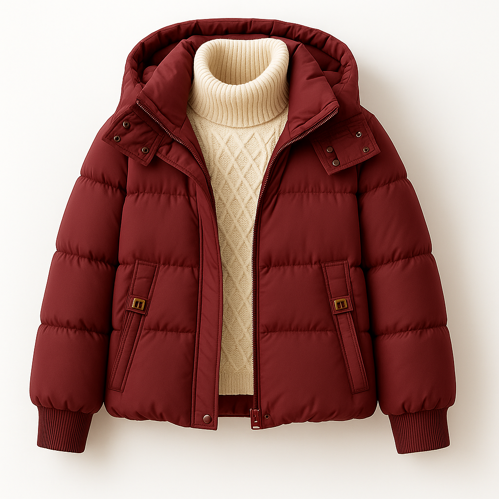 Damen-Winterjacke mit Kapuze und Stepppolsterung