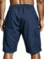 Herrshorts med dragsko och cargofickor