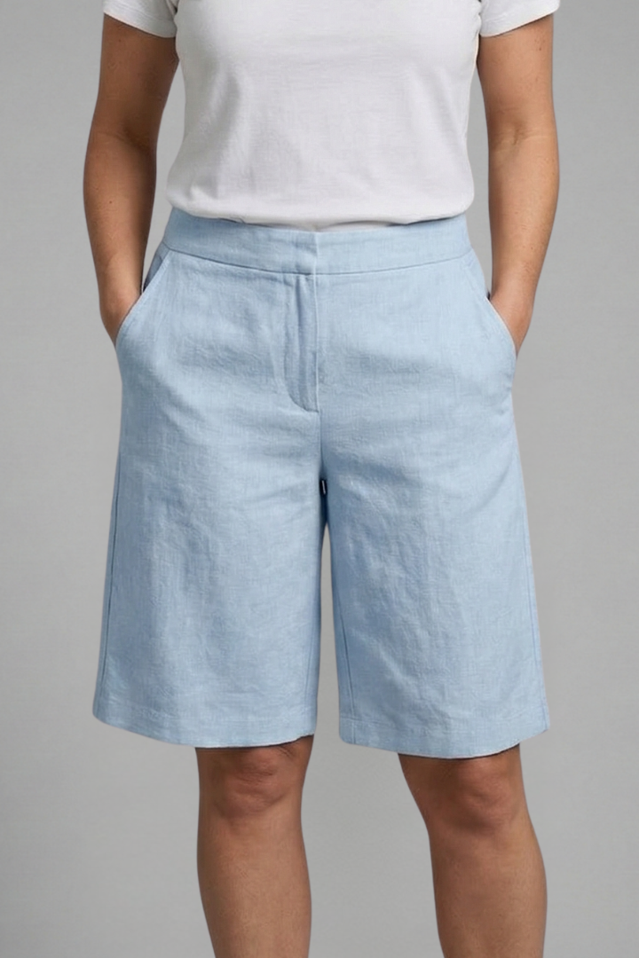 Short bermuda décontracté pour femme avec poches latérales et coupe ample