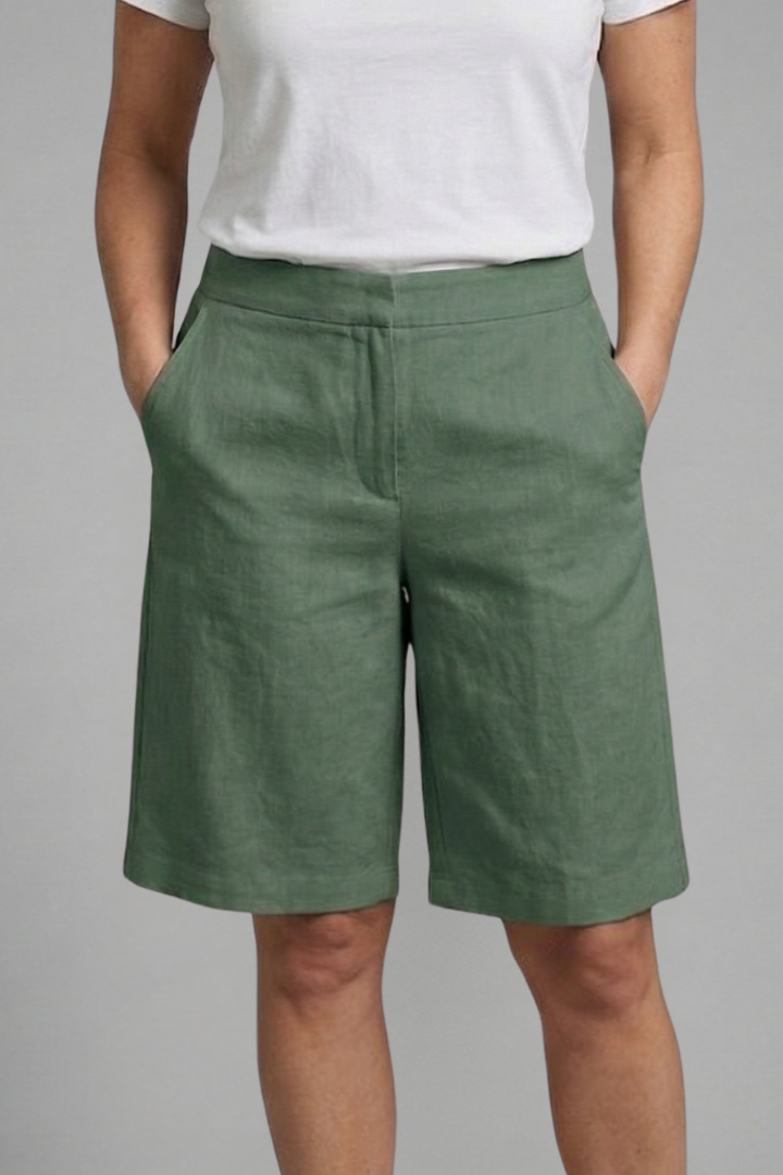 Short bermuda décontracté pour femme avec poches latérales et coupe ample