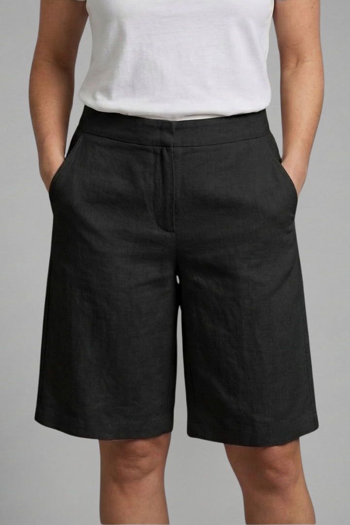 Short bermuda décontracté pour femme avec poches latérales et coupe ample