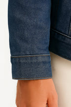 Herren-Jeansjacke mit Sherpa-Kragen