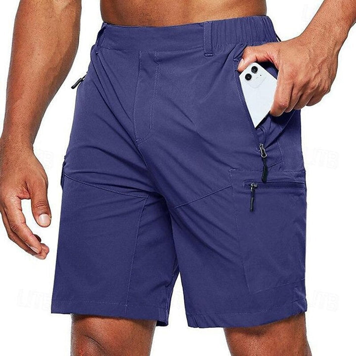 Men's Quick-Dry Utility Shorts with Zip Pockets and Comfort Fit