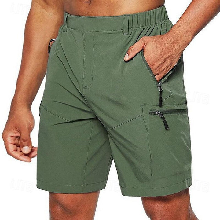Men's Quick-Dry Utility Shorts with Zip Pockets and Comfort Fit