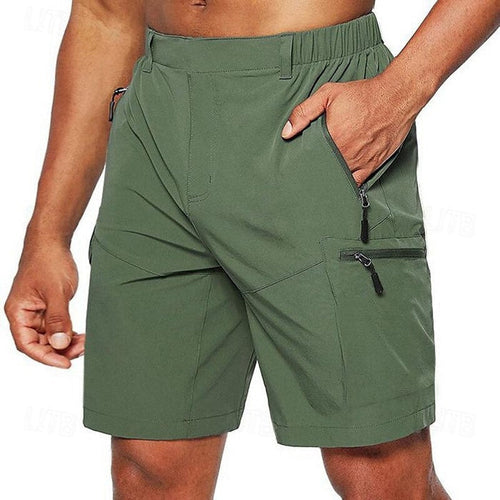 Herren Schnell trocknende Utility-Shorts mit Reißverschlusstaschen und bequemer Passform
