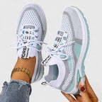 Women's Breathable Mesh Lace-Up Sneakers