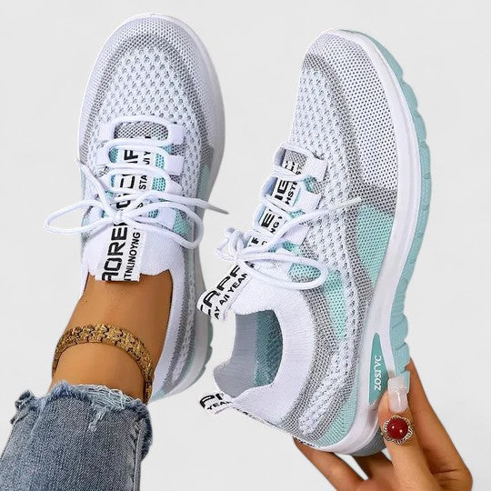 Women's Breathable Mesh Lace-Up Sneakers