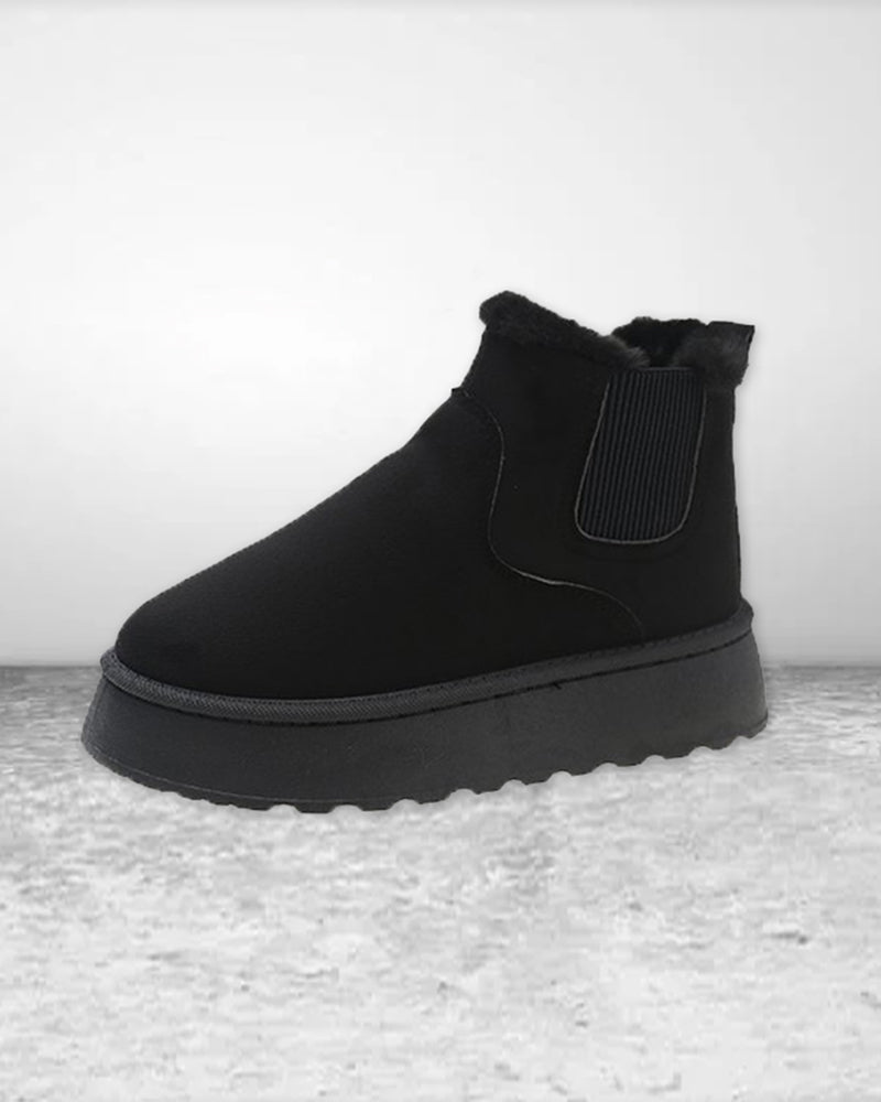 Women’s Faux Fur Lined Platform Chelsea Boots