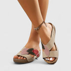 Damen Sandalen mit Blatt-Riemen und Komfort