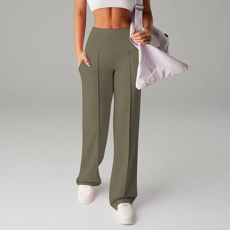 Women's High-Waisted Wide-Leg Trousers