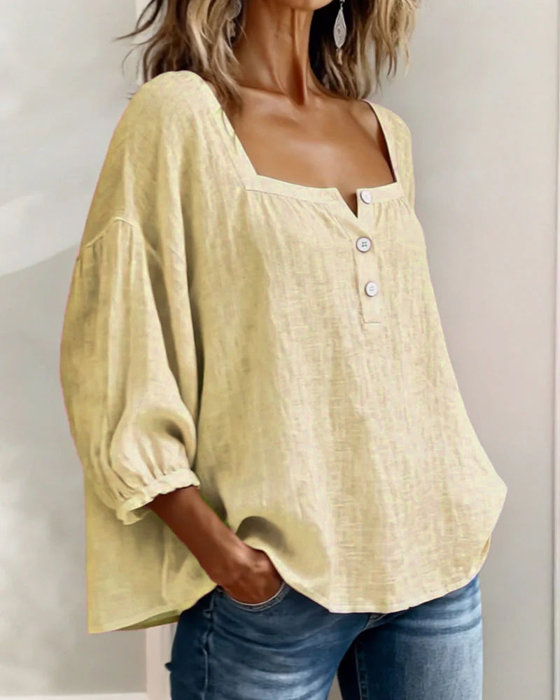 MOREAU LYON | BLOUSE À COL CARRE POUR FEMMES
