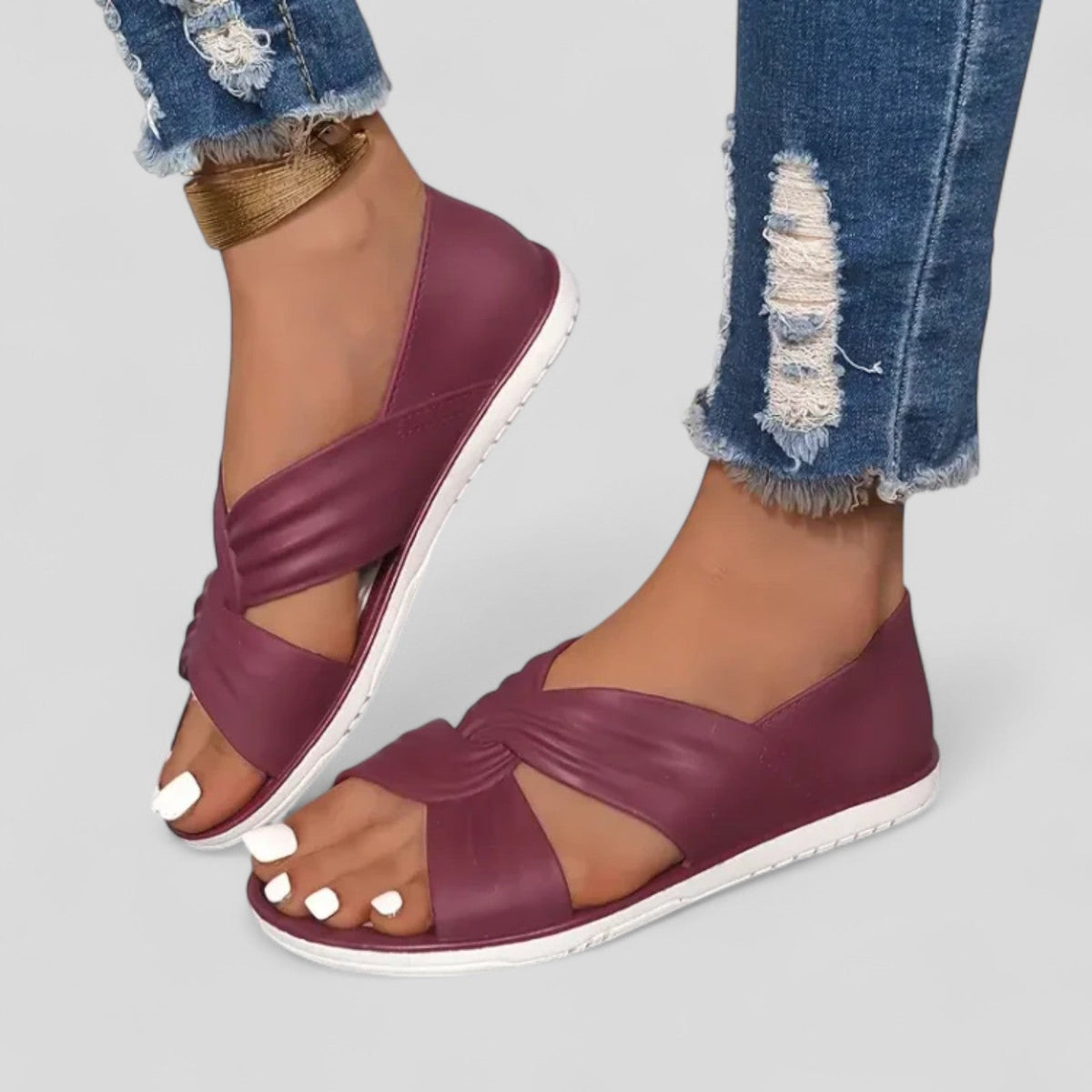 Women's Twist Strap Comfort Sandals