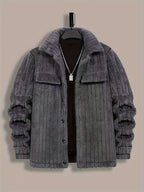 Texturierte Plüsch-Hemdjacke für Herren