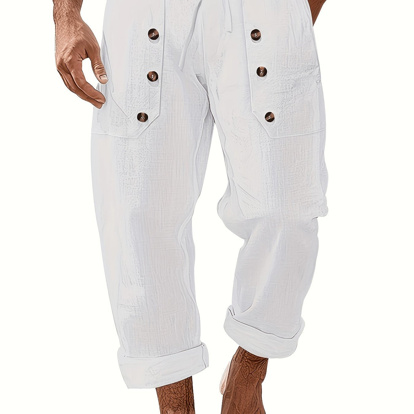 Herren-Hose mit Knopftaschen und Kordelzug