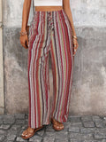 Women's Boho Print Wide Leg Drawstring Pants