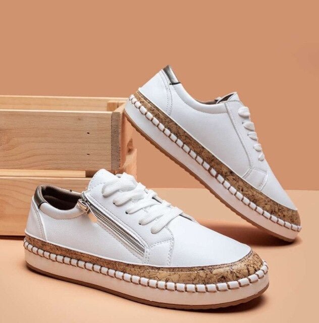 Women’s Floral Lace-Up Platform Sneakers