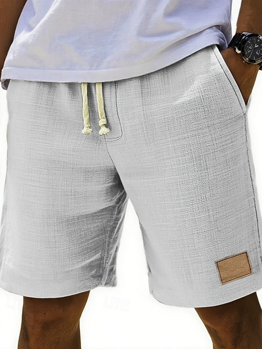 Men's Textured Drawstring Lounge Shorts