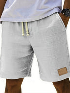 Men's Textured Drawstring Lounge Shorts