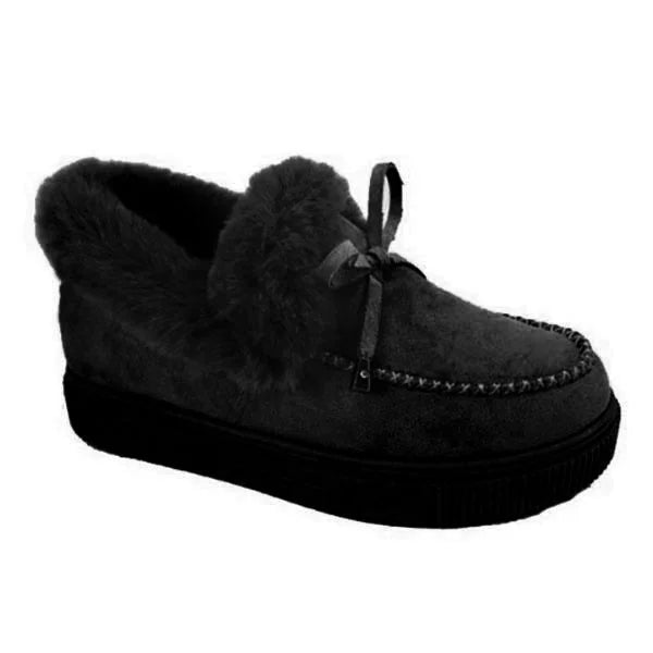 Mocassins pour femmes en fausse fourrure