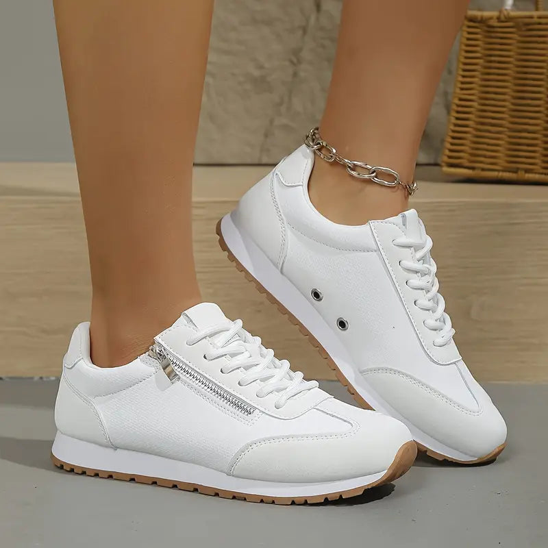 Women’s Contrast Panel Lace-Up Sneakers