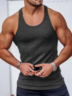 Herren-Ripp-Tanktop mit Stretch-Passform für den Alltag