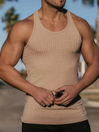 Herren-Ripp-Tanktop mit Stretch-Passform für den Alltag